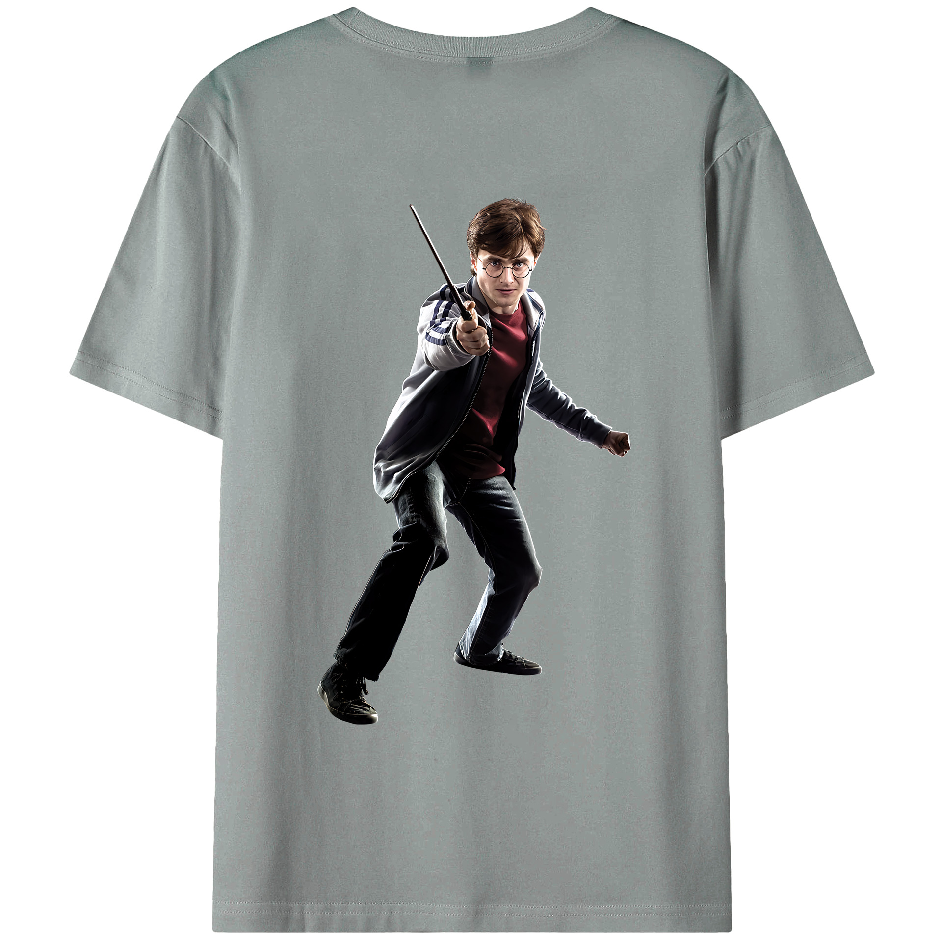 （画像用） Harry Potter ハリー・ポッターシリーズ 綿100％ メンズ半袖Tシャツ（バックプリント） 通気性